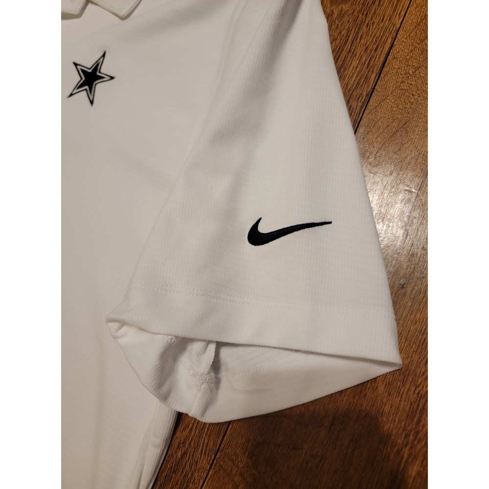 Dallas Cowboys Shirt Mens L White NFL Football Polo Nike‎ Dri Fit Team Apparel - Picture 3 of 9